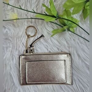 MERONA Elegant Gold Card Holder Keychain